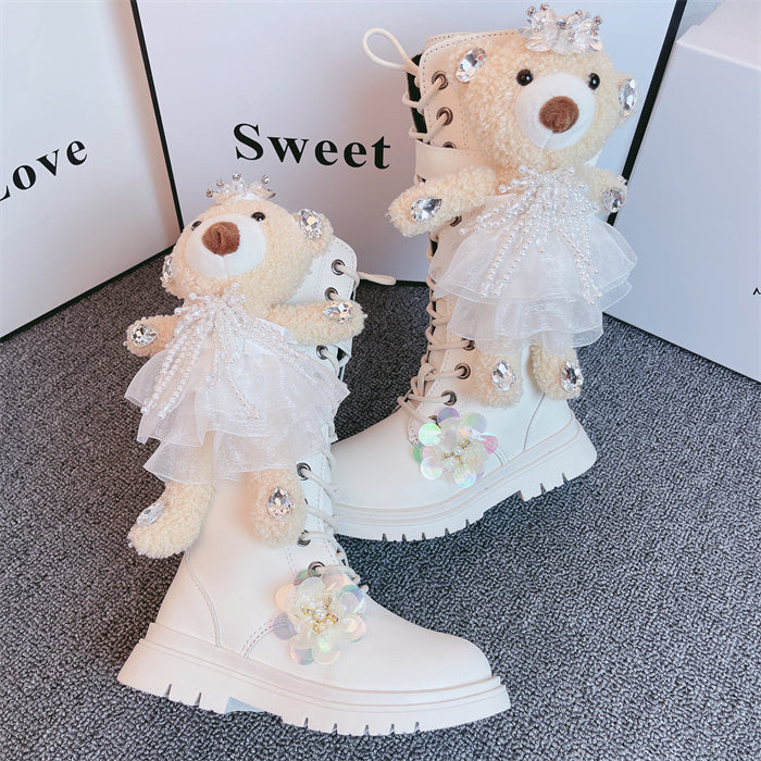 "Beary Pretty" Girls Bear Boots