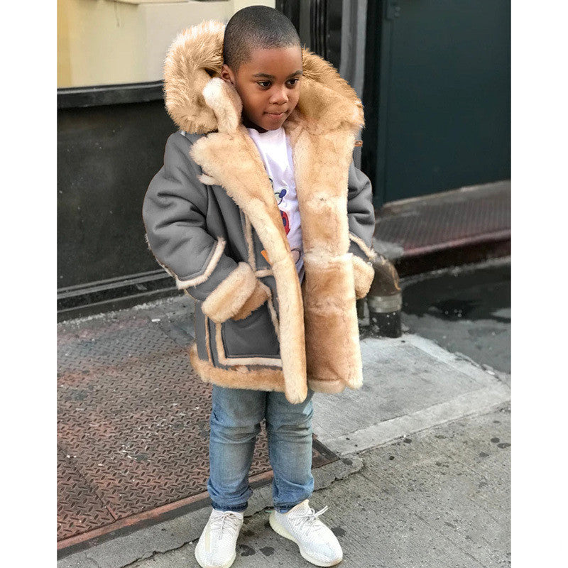 "Stone Mountain" Boys Fur Coat