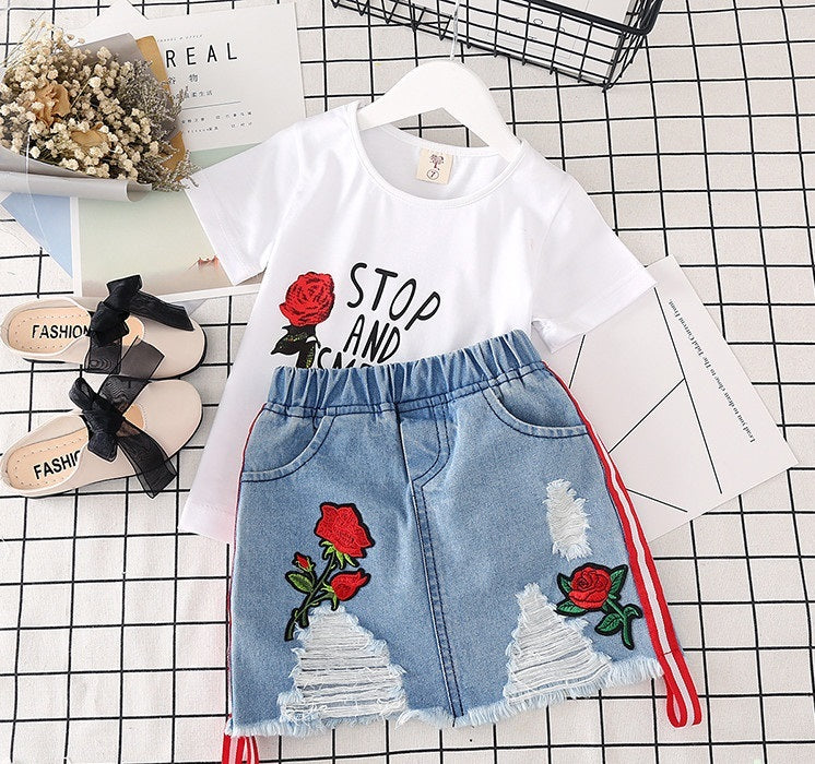 “The Shay Shay” 2pc Girls Denim Set