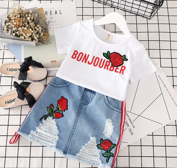 “The Shay Shay” 2pc Girls Denim Set