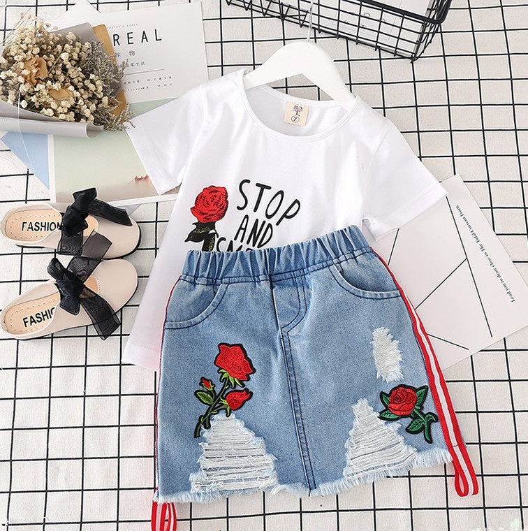 “The Shay Shay” 2pc Girls Denim Set
