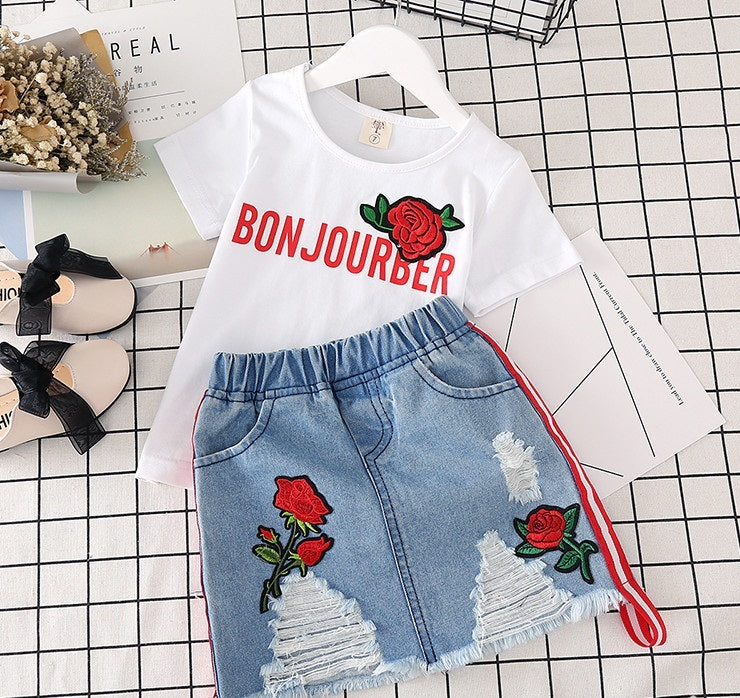“The Shay Shay” 2pc Girls Denim Set