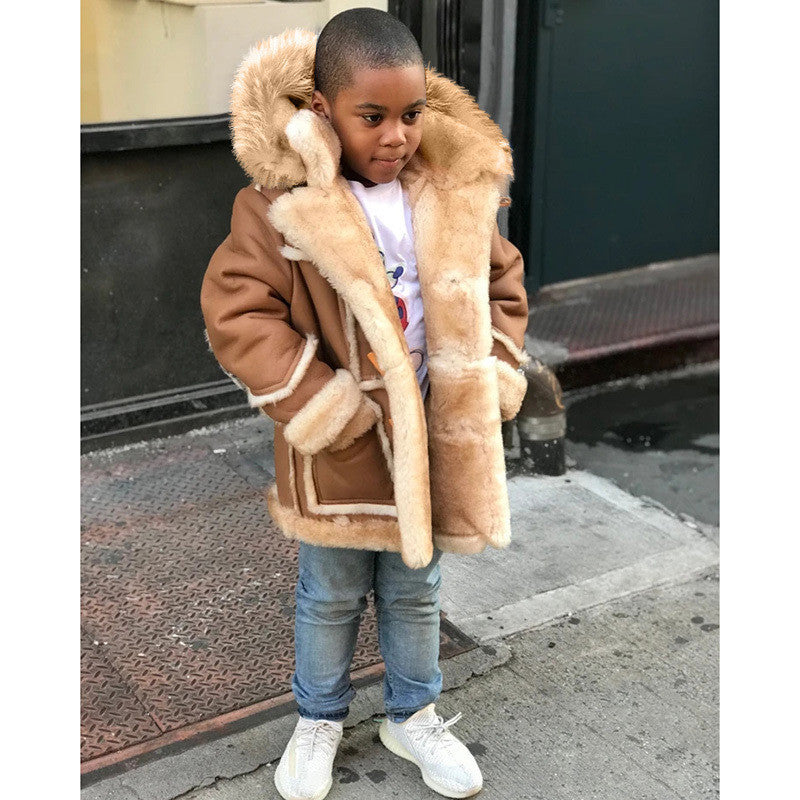 "Stone Mountain" Boys Fur Coat
