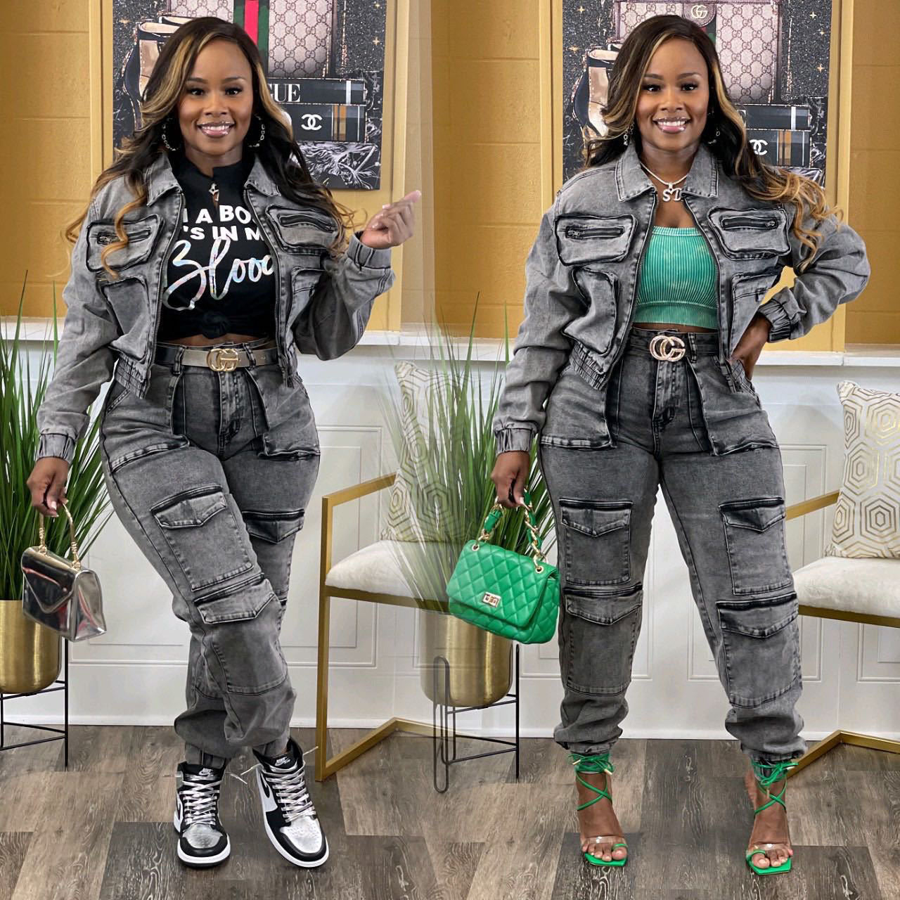 "She's Ready" Womens Denim 2 pcs