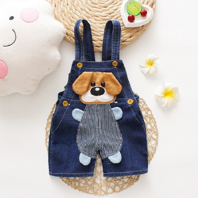 "Bear Hug" Baby Denim Overall