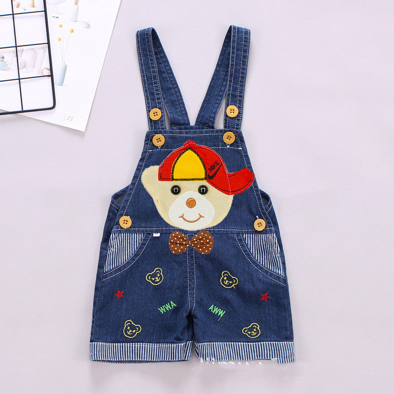 "Bear Hug" Baby Denim Overall