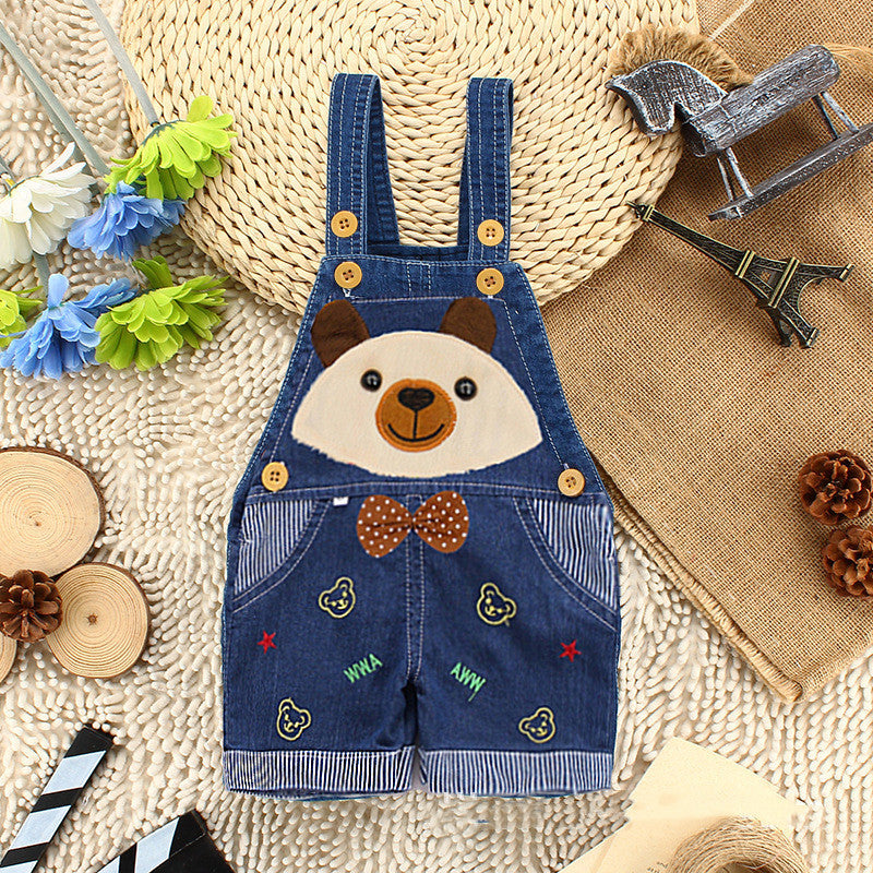 "Bear Hug" Baby Denim Overall