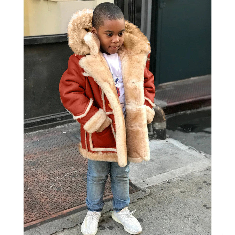 "Stone Mountain" Boys Fur Coat