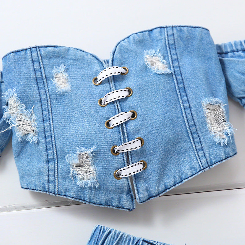 "Ella" Girls Denim 2Pc Set