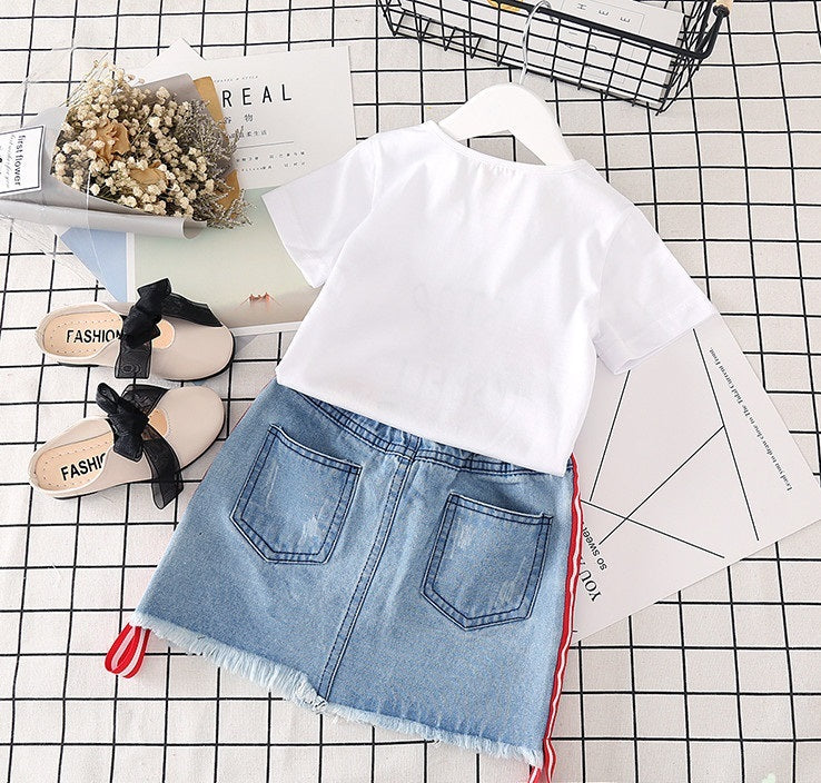 “The Shay Shay” 2pc Girls Denim Set
