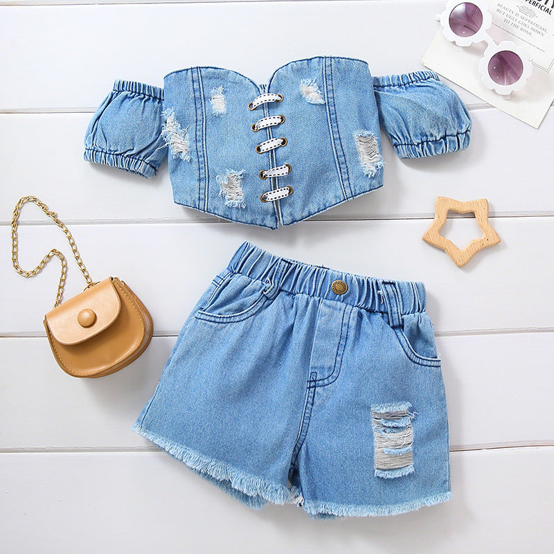 "Ella" Girls Denim 2Pc Set