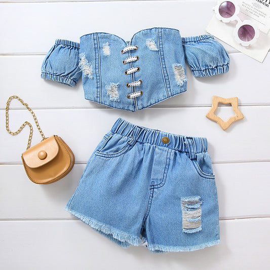 "Ella" Girls Denim 2Pc Set