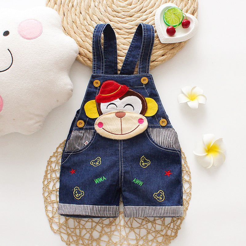 "Bear Hug" Baby Denim Overall