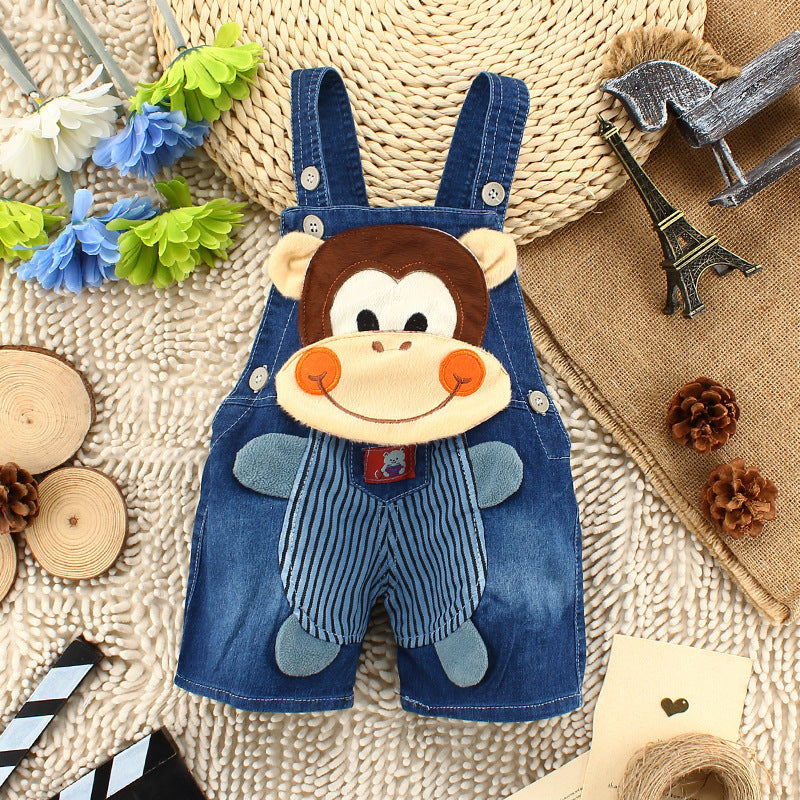"Bear Hug" Baby Denim Overall