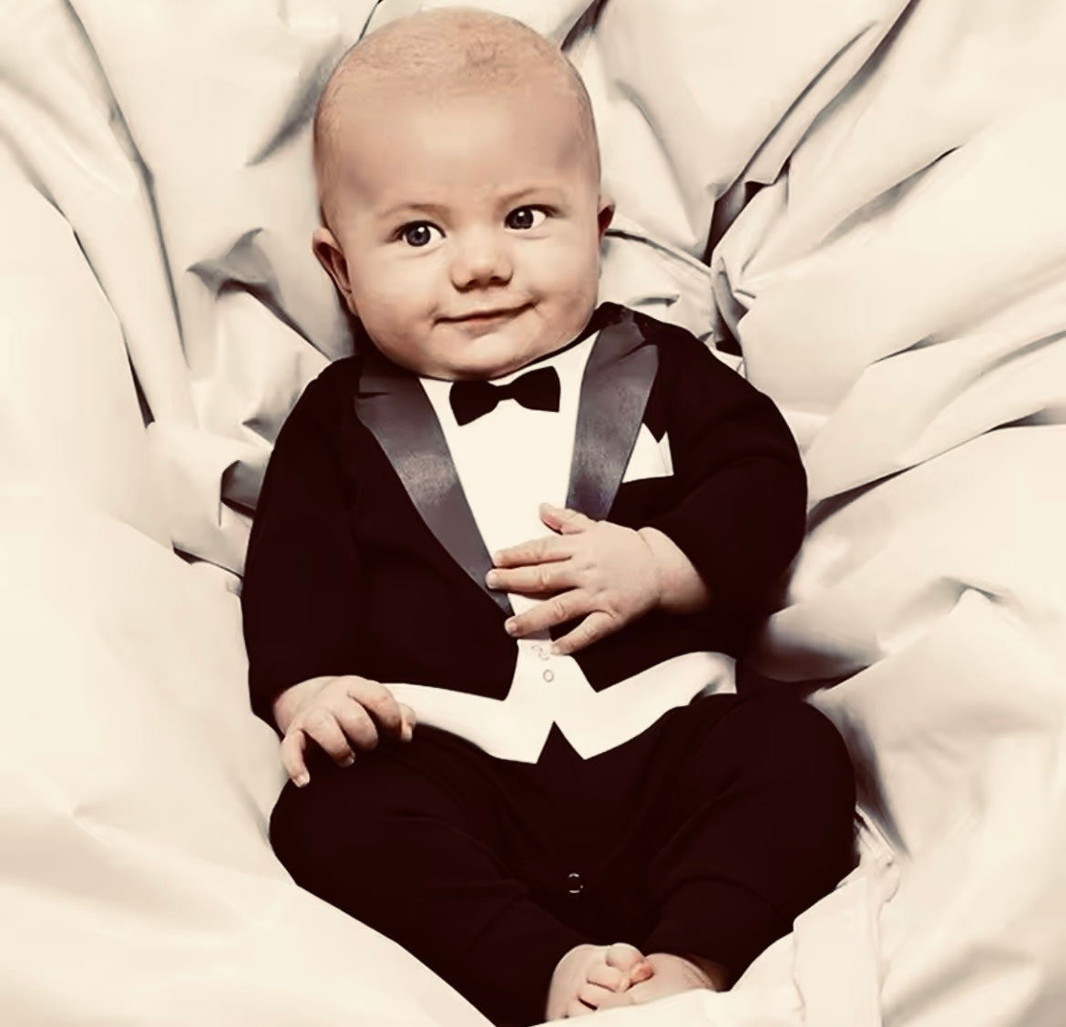 “Baby Tux” Boys Onsie
