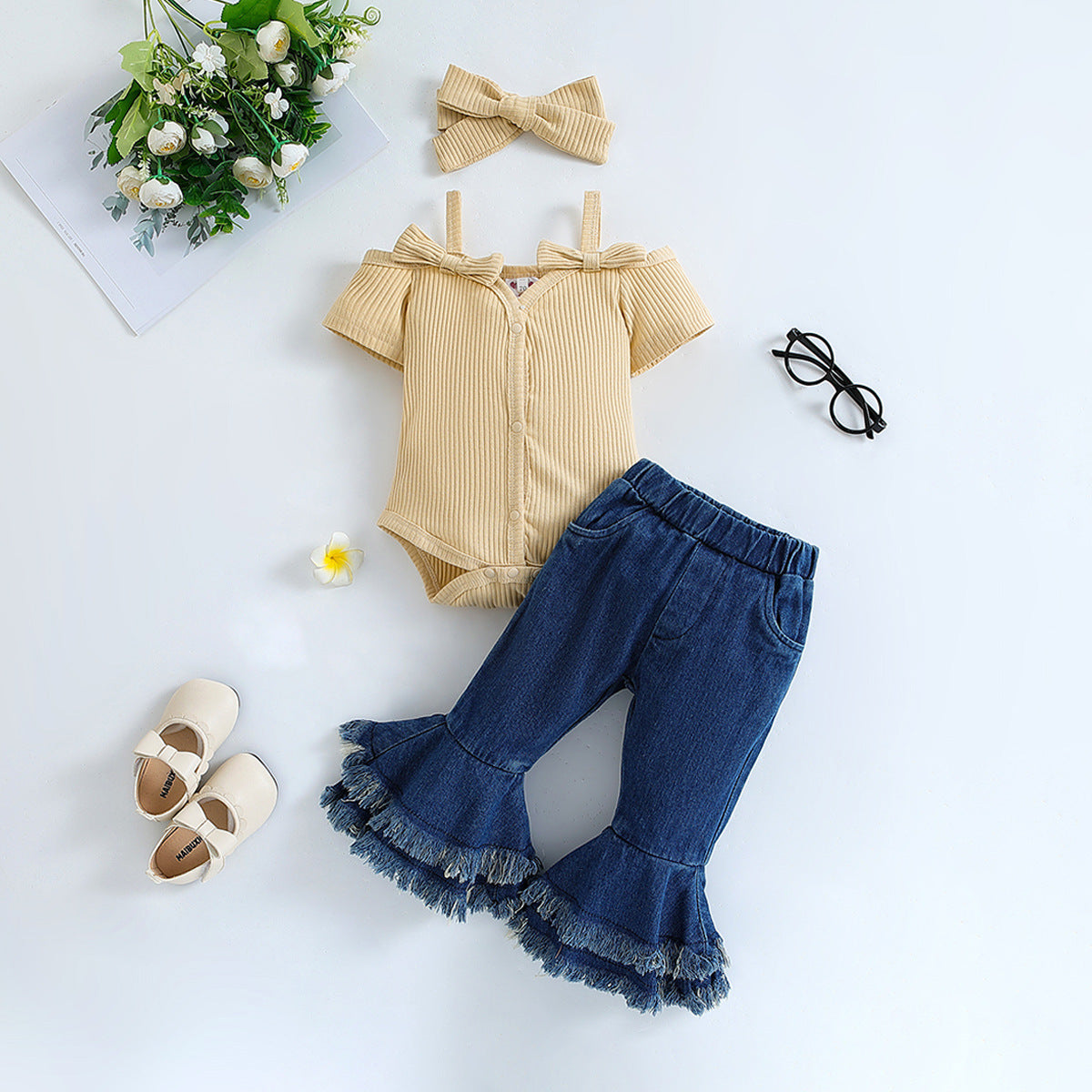 "Baby Blue" 2pc Girls Denim Set