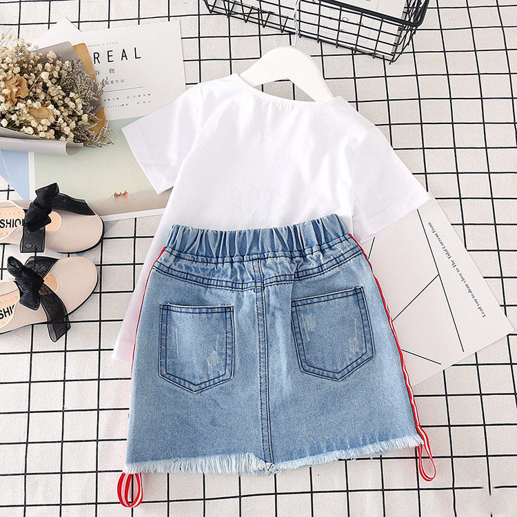 "LA Rose" 2Pc Girls Skirt Set