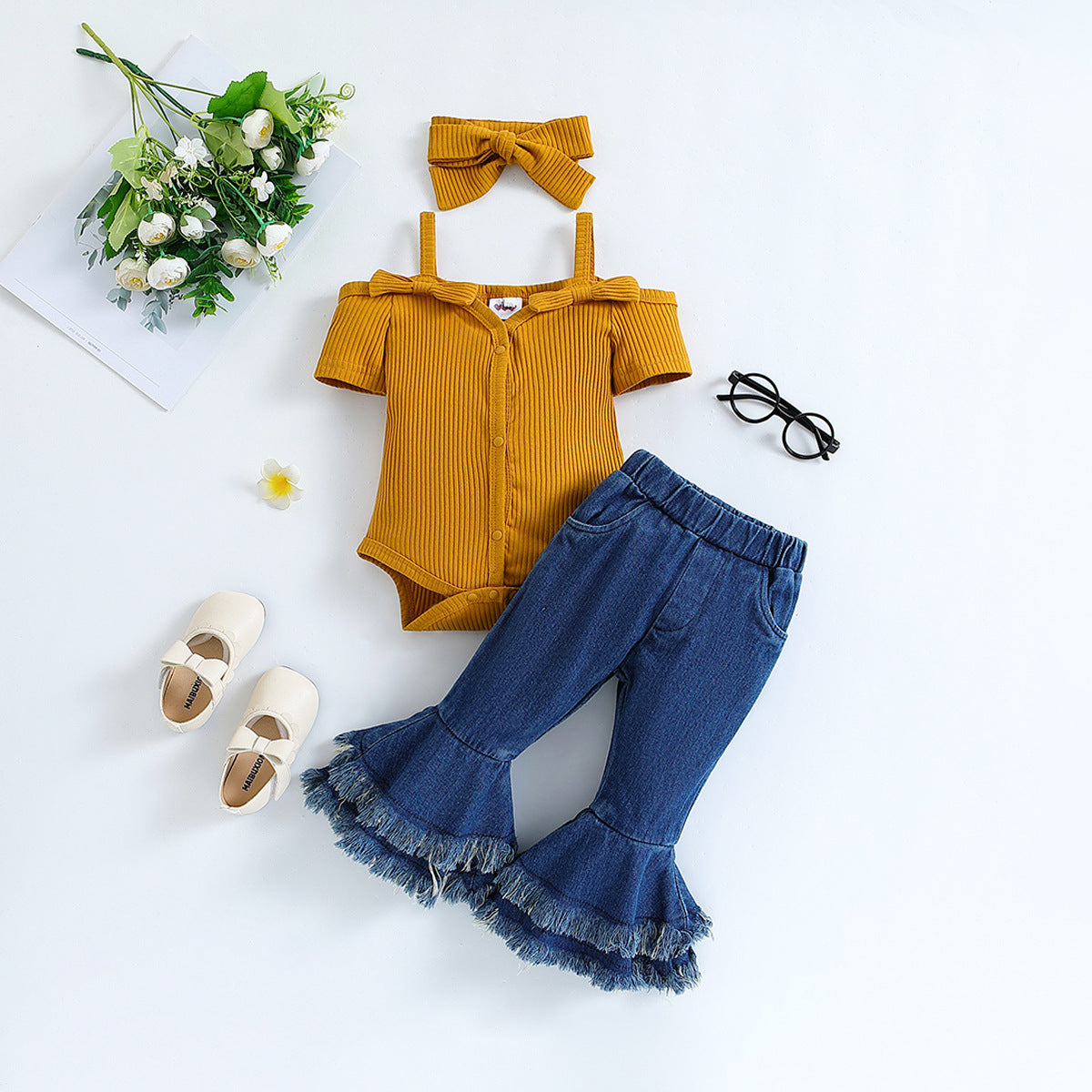 "Baby Blue" 2pc Girls Denim Set