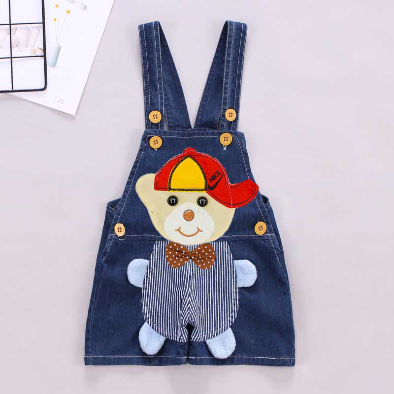 "Bear Hug" Baby Denim Overall