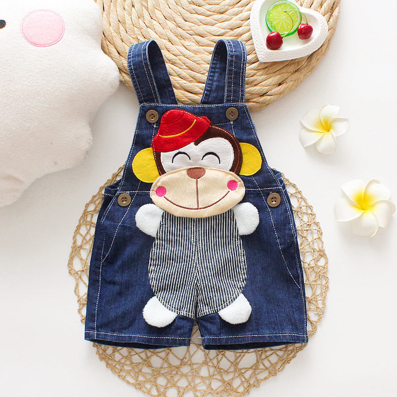 "Bear Hug" Baby Denim Overall
