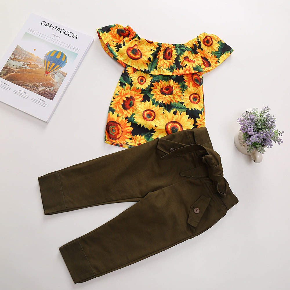 “Cold Daisy” Girls 2pc Pants Set