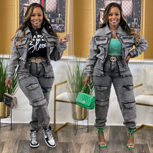 "She's Ready" Womens Denim 2 pcs