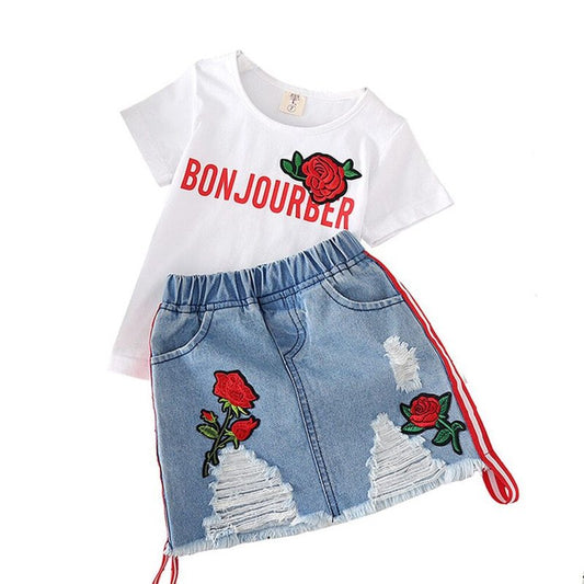 “The Shay Shay” 2pc Girls Denim Set
