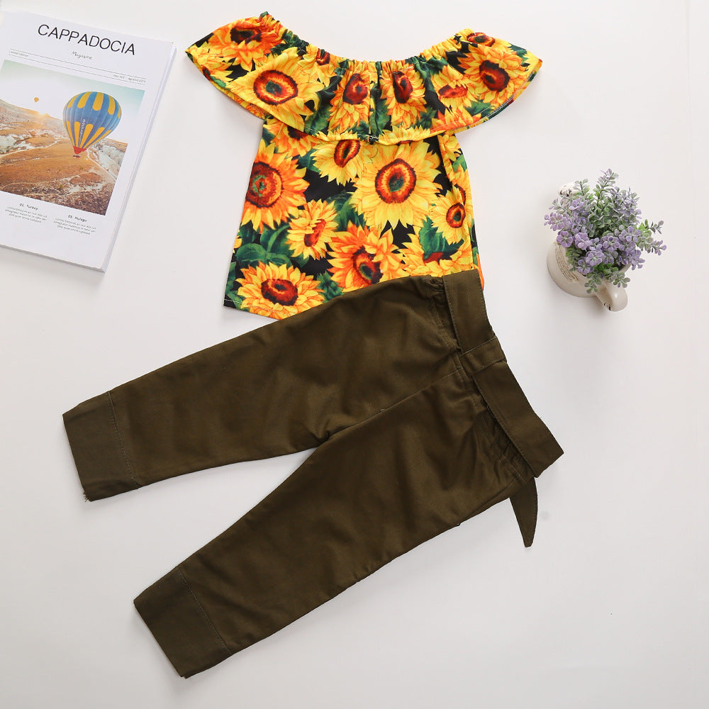 “Cold Daisy” Girls 2pc Pants Set