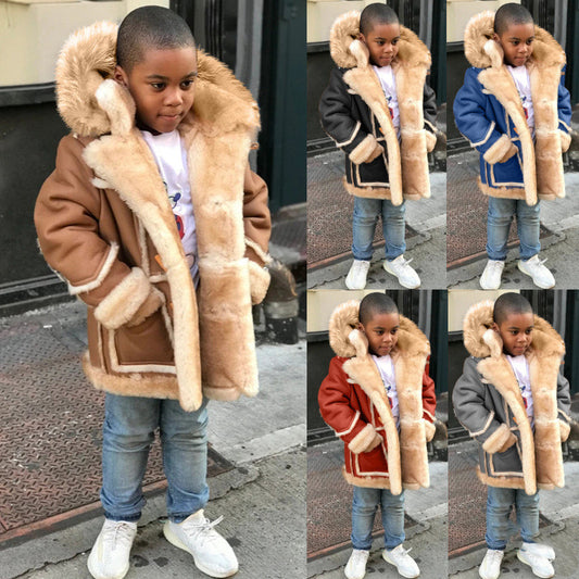 "Stone Mountain" Boys Fur Coat