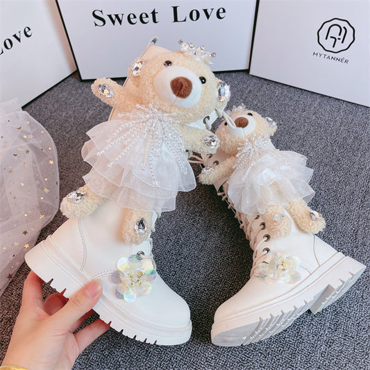 "Beary Pretty" Girls Bear Boots