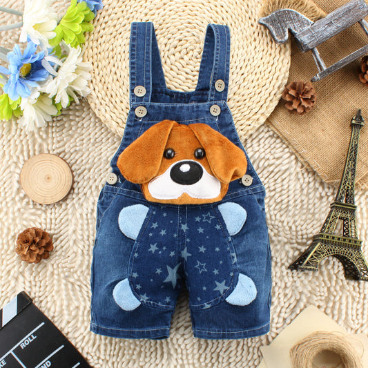 "Bear Hug" Baby Denim Overall