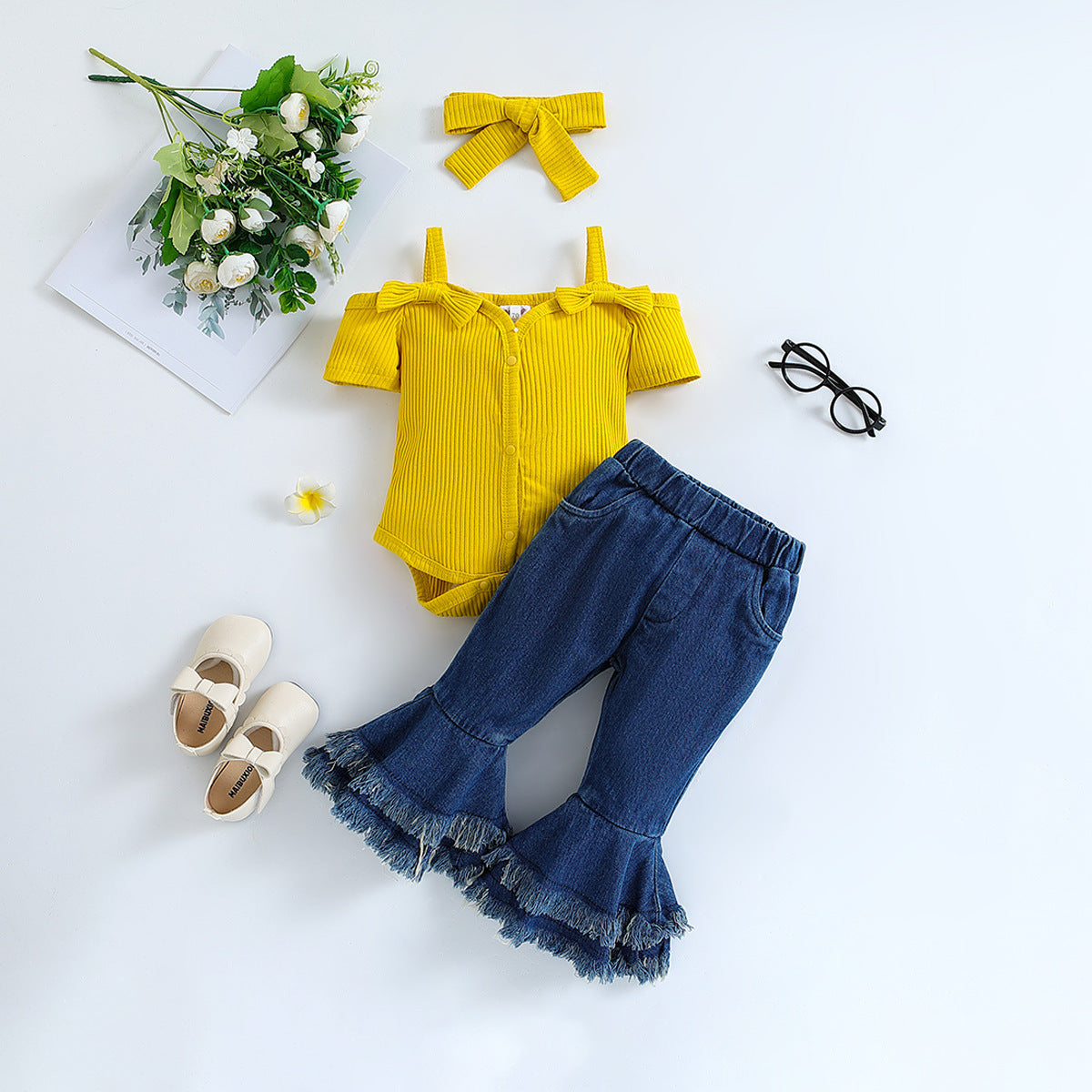 "Baby Blue" 2pc Girls Denim Set