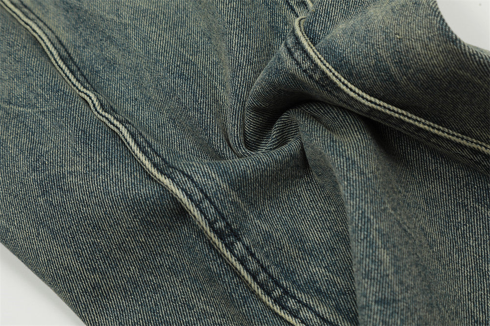 Irregular Stitching Skinny Jeans For Men