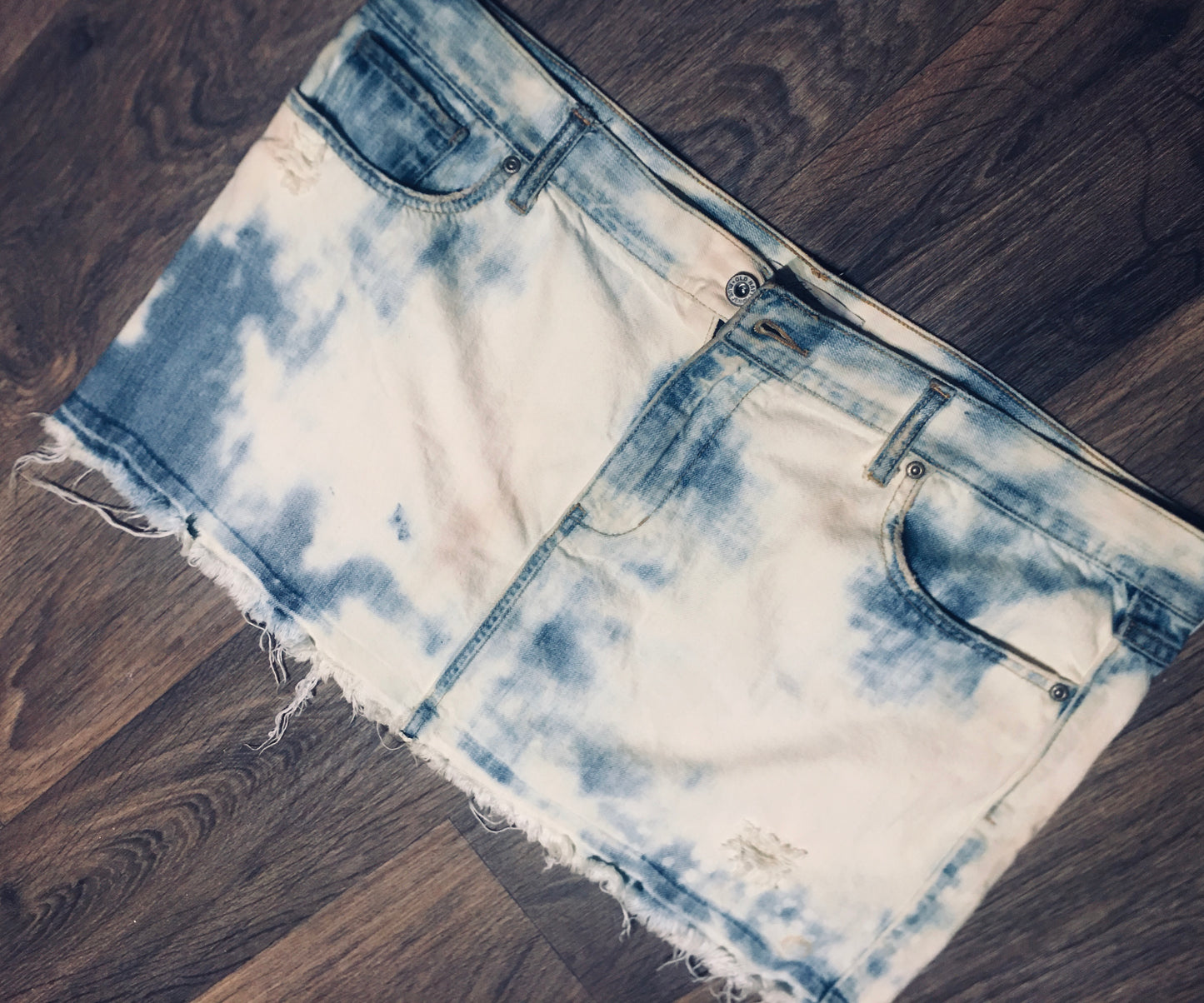 "$kye Hi" Denim Mini Skirt (Custom)
