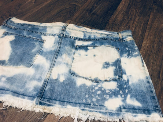 "$kye Hi" Denim Mini Skirt (Custom)
